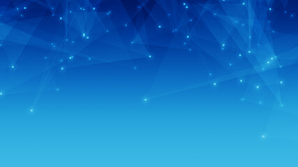 Abstract technology and science polygonal space low poly background Tone blue with connecting dots and lines.