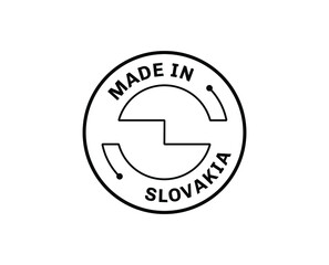 Made in Slovakia for label, stickers, badge