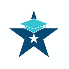 Obraz premium graduation star illustration, vector art.