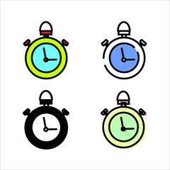 stopwatch icon set