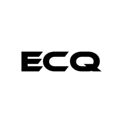 ECQ letter logo design with white background in illustrator, vector logo modern alphabet font overlap style. calligraphy designs for logo, Poster, Invitation, etc.