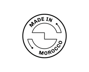 Made in Morocco for label, stickers, badge