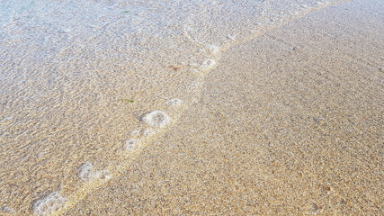 background wave on the sand. summer on the deach