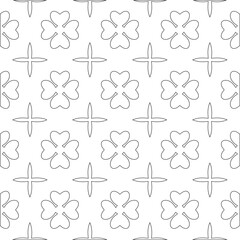  Vector geometric pattern. Repeating elements stylish background abstract ornament for wallpapers and backgrounds. Black and white colors 