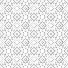  Vector geometric pattern. Repeating elements stylish background abstract ornament for wallpapers and backgrounds. Black and white colors 