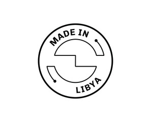Made in Libya for label, stickers, badge