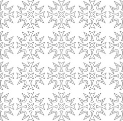  Vector geometric pattern. Repeating elements stylish background abstract ornament for wallpapers and backgrounds. Black and white colors 
