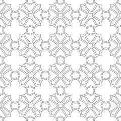  Vector geometric pattern. Repeating elements stylish background abstract ornament for wallpapers and backgrounds. Black and white colors 