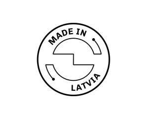 Made in Latvia for label, stickers, badge