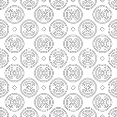 Vector geometric pattern. Repeating elements stylish background abstract ornament for wallpapers and backgrounds. Black and white colors 