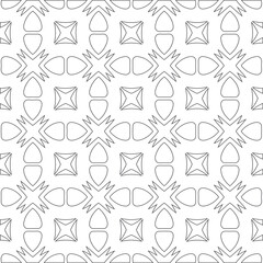  Vector geometric pattern. Repeating elements stylish background abstract ornament for wallpapers and backgrounds. Black and white colors 