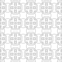 
Vector geometric pattern. Repeating elements stylish background abstract ornament for wallpapers and 

backgrounds. Black and white colors 