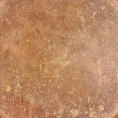 Old copper plate background. Natural copper metallic surface.