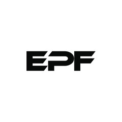 EPF letter logo design with white background in illustrator, vector logo modern alphabet font overlap style. calligraphy designs for logo, Poster, Invitation, etc.