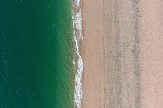 Water and Sand - Slapton Beach in Devon in England