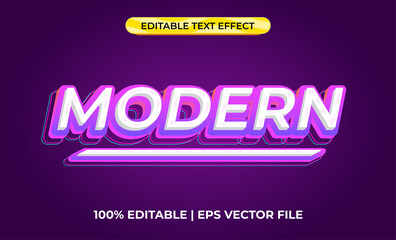 3d text effect with modern technology style. Typography
