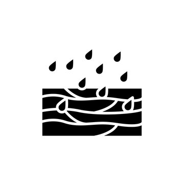 black rain falling on soil clip art preview