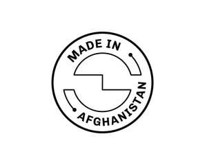 Made in Afghanistan for label, stickers, badge