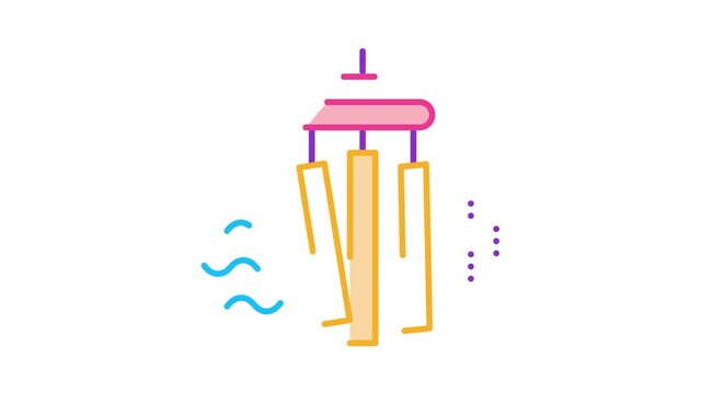 Air Bells Icon Animation. color Air Bells animated icon on white background