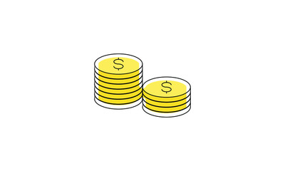 finance money business cash payment currency dollar set exchange credit sign vector 
