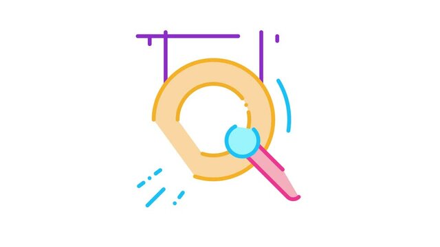 Gong Icon Animation. color Gong animated icon on white background