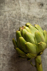 Fototapeta premium Artichoke on marble background 