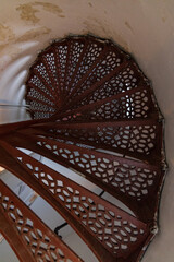 Spiral staircase in old lighthouse