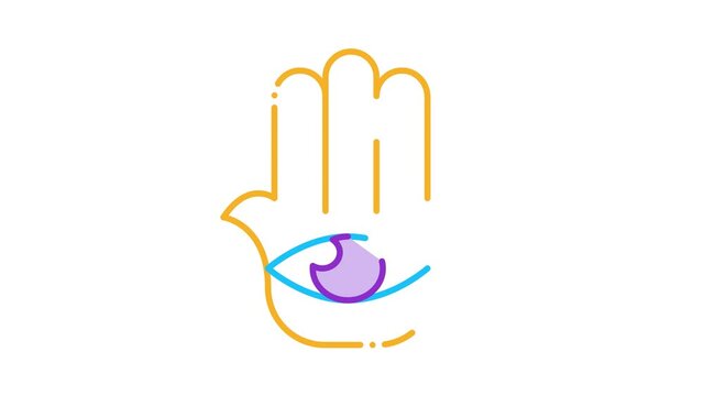 All-Seeing Eye Icon Animation. color All-Seeing Eye animated icon on white background