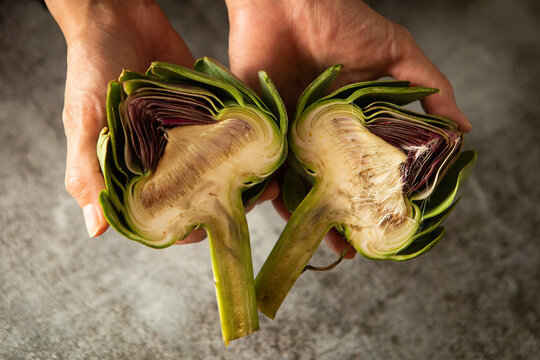 artichoke, cut artichoke plant