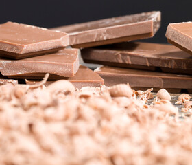chocolate on a wooden table