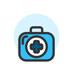 Bag , Hospital filled outline icon.