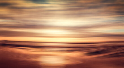 Abstract sea at sunset background.