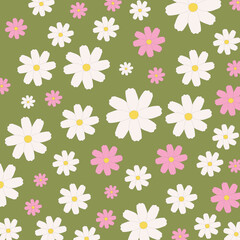 Flower white and pink pattern