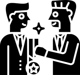 Job Promotion Icon. Business Motivation concept icon style 