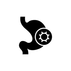 Intestinal flu line icon. Isolated vector element.