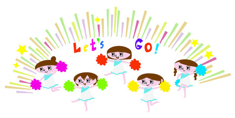 Cheerleader support sports events