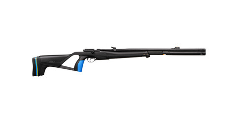 Modern air rifle. Pneumatic weapons for sports and hunting. Pneumatic rifle . Isolate on a white...