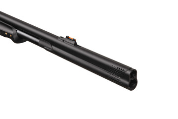 Modern air rifle. Pneumatic weapons for sports and hunting. Pneumatic rifle . Isolate on a white...