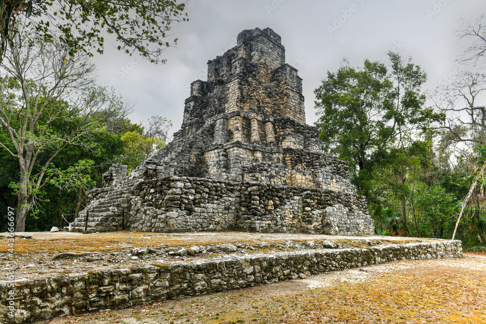 Sticker muyil mayan ruins - mexico