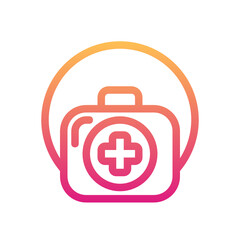 Bag , Hospital gradient icon.