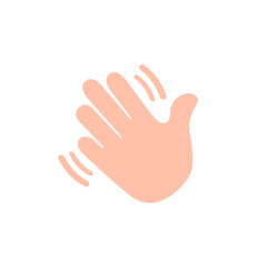 Fototapeta na wymiar Hello, hi, wave your hand, clean hands, moving hand, stop. Moving hand icon. Partner. High five. Communication. Web vector illustration simple icon