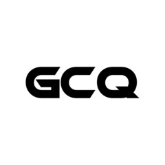 GCQ letter logo design with white background in illustrator, vector logo modern alphabet font overlap style. calligraphy designs for logo, Poster, Invitation, etc.
