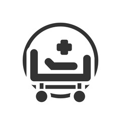 Patient bed , Hospital solid icon.