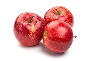 Red delicious apples, isolated on white background. High resolution image.