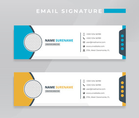 Email signature template design | email footer | personal social media cover