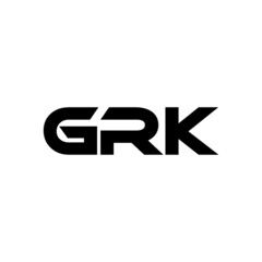 GRK letter logo design with white background in illustrator, vector logo modern alphabet font overlap style. calligraphy designs for logo, Poster, Invitation, etc.