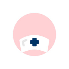 Nurse hat , Hospital flat icon.