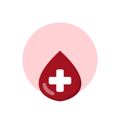Obraz premium Blood , Hospital flat icon.