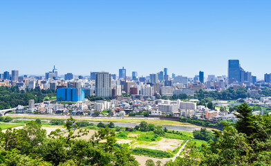 仙台　仙台城跡から眺望