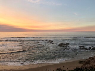 California beach sunset, Bay Area Oceanside, San Mateo county coast, Pescadero State Beach, Bean Hollow state beach, San Gregorio, Northern California, Pacific Ocean